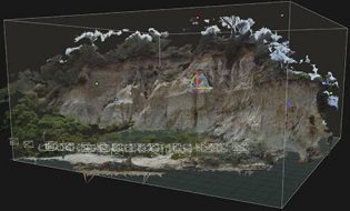 Costal erosion scan photogrammetry